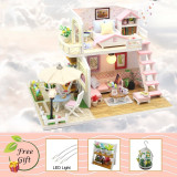 Cutebee Doll House Furniture Miniature Dollhouse DIY Miniature House Room Box Theatre Toys for Children stickers DIY Dollhouse K