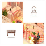 Cutebee Doll House Furniture Miniature Dollhouse DIY Miniature House Room Box Theatre Toys for Children stickers DIY Dollhouse K