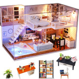 Cutebee Doll House Furniture Miniature Dollhouse DIY Miniature House Room Box Theatre Toys for Children DIY Dollhouse Njxw-B