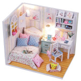 Doll House Miniature  With Furnitures Wooden House Stars Sky Toys For Children Birthday Gift