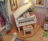 Doll House Miniature  With Furnitures Wooden House Stars Sky Toys For Children Birthday Gift