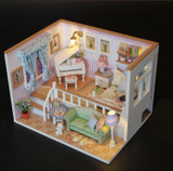 Doll House Miniature  With Furnitures Wooden House Stars Sky Toys For Children Birthday Gift