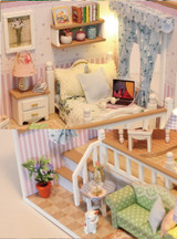 Doll House Miniature  With Furnitures Wooden House Stars Sky Toys For Children Birthday Gift