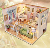Doll House Miniature  With Furnitures Wooden House Stars Sky Toys For Children Birthday Gift