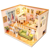 Doll House Miniature  With Furnitures Wooden House Stars Sky Toys For Children Birthday Gift