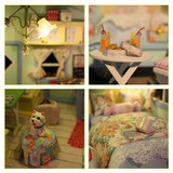 DIY Doll House Wooden Doll Houses Miniature dollhouse Furniture Kit Toys for Children Gift  Time travel