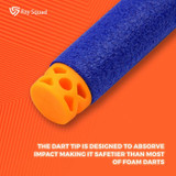 Ray Squad Waffle Darts 100-Pieces Set, Ultimate Nerf Foam Toy Darts, Premium Refill Bullets for N-Strike Guns, Universal Mega Pack, Firm and Safe Nerf Accessories Amazing Precision Control