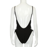 Black Lace-up Swimsuit Black Lace-up Swimsuit