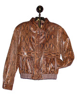Python Snake Skin Bomber Jacket