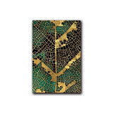 Golden Leaf and Trunk Canvas Print  - Abstract Wall Art (Unframed)