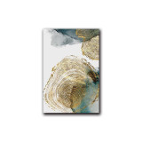 Golden Leaf and Trunk Canvas Print  - Abstract Wall Art (Unframed)