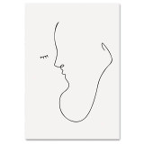 Modern Woman Canvas Print Set - Geometric Style Wall Art (Unframed)