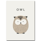Canvas Print Drawn Animals  - Kids & Nursery Wall Art (Unframed)