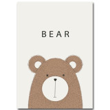 Canvas Print Drawn Animals  - Kids & Nursery Wall Art (Unframed)