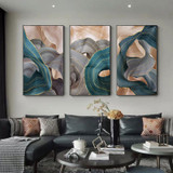 Modern Abstract Luxury Ribbon Gold Art