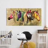 Horses Portrait For Living Room Home Decor No Frame