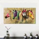 Horses Portrait For Living Room Home Decor No Frame