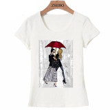 Vintage Paris winter street fashion girl T-Shirt Summer