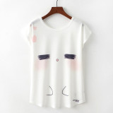 Cute Cat Summer Novelty Women T Shirt