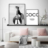 Fashion Black and White Poster Surf Canvas Painting Vogue Posters