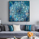 Abstract Mandala Flower Wall Art