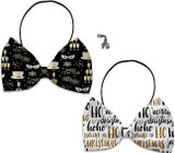Holiday Cheer - Holiday Themed Bowtie 2-Pack set with Charm Accessory for Dogs or Cats