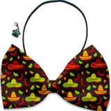 Cowboy Hats & Sombreros  - Fun Party Themed Bowtie 2-Pack set with Charm Accessory for Dogs or Cats