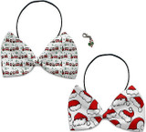 Holiday Fun Party Themed Bowtie 2-Pack set with Charm Accessory for dogs or cats