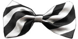 Super Fun & Festive Bow Tie for Small Dogs in Black/White Stripe