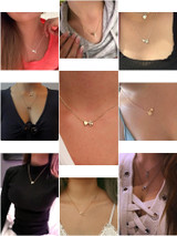 Tiny Heart Letter Name Chain Necklace For Women