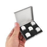 Dice with case Aluminum Whiskey Stones Rocks for Drinks