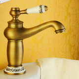 Tradizionale: Bathroom Faucet | Antique Bronze Finish Brass Basin Sink Solid Brass Faucets