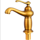 Tradizionale: Bathroom Faucet | Antique Bronze Finish Brass Basin Sink Solid Brass Faucets