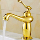 Tradizionale: Bathroom Faucet | Antique Bronze Finish Brass Basin Sink Solid Brass Faucets