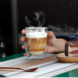 Double Wall Glass Cup Transparent Drinkware