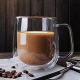Double Wall Glass Cup Transparent Drinkware