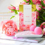 Spa Luxetique Spa Gift Baskets for Women, Rose Spa Set, Bath Gifts for Women, Luxury 10Pcs