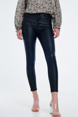 Push Up High Waist Black Pants in Super Skinny Fit Push Up High Waist Black Pants in Super Skinny Fit