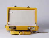 Elegant Briefcase Yellow  leather with locks