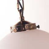 Globe Glass Pendant Lamp Bronze