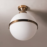 Globe Glass Pendant Lamp Bronze