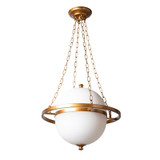 Globe Glass Pendant Lamp Bronze