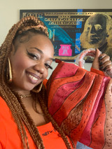 Orange Striped Sherbert Bag