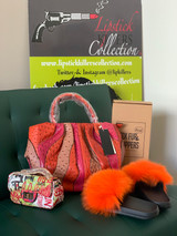 Orange Striped Sherbert Bag