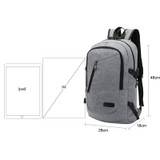 Smart 17 inches Laptop Oxford Backpack with USB charging port