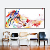 Art Canvas Animal Painting Watercolor Horse ( No Frame)