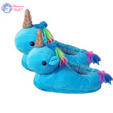 Plush Unicorn Slippers For Adults