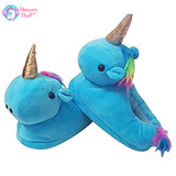 Plush Unicorn Slippers For Adults