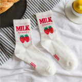 Strawberry Milk Kawaii Socks