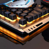 Silver X Golden LED Mouse and Keyboard Combo